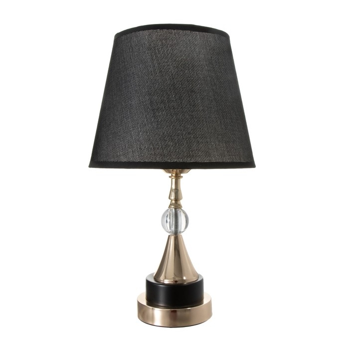 Настольная лампа Настольная лампа "Марфа" Е27 40Вт чёрно-золотой 22х22х40 см RISALUX