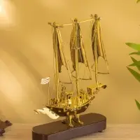 Корабль сувенирный 21х6,5х30 см, латунь
