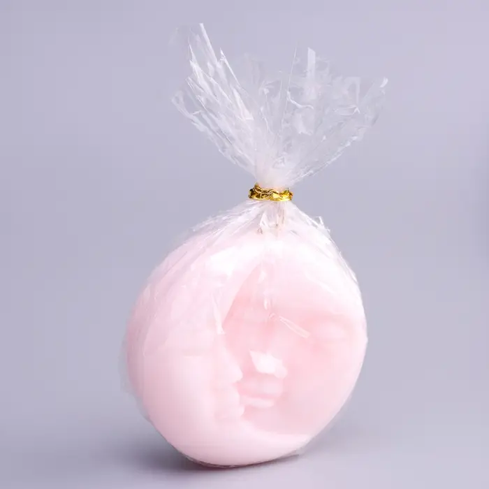 Свеча фигурная "Солнце и луна", 6х2,5 см, розовая