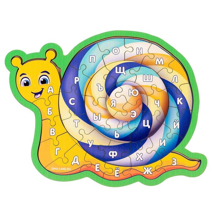 Пазл с алфавитом «Улитка»