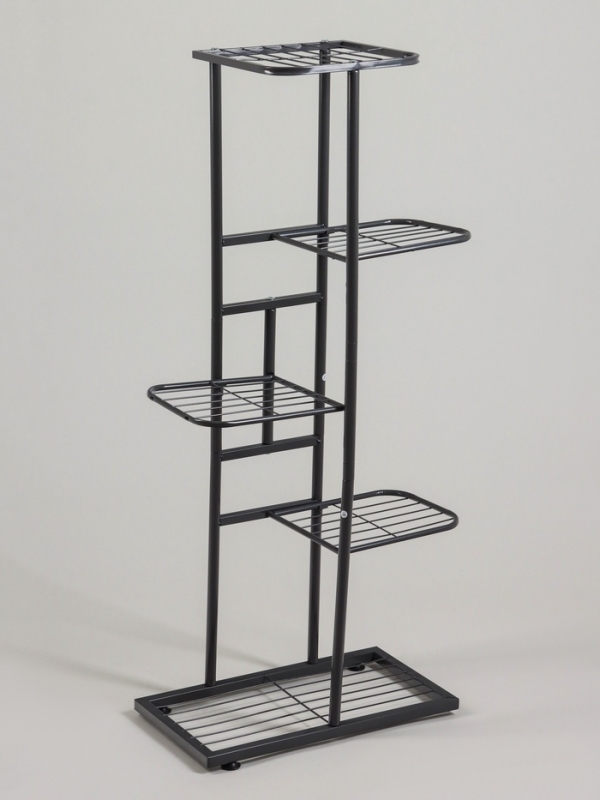 Подставка для цветов Greengo, 5 полок, 44 × 22 × 95 см, напольная, металл, тёмно-серая Подставка для цветов Greengo, 5 полок, 44 × 22 × 95 см, напольная, металл, тёмно-серая