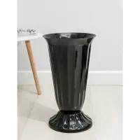 Ваза &laquo;Цветочная&raquo;, 17 л, d=29 см, h=52 см, пластиковая, чёрная