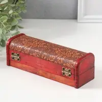 Шкатулка - купюрница дерево &laquo;Цветы&raquo;, для денег, украшений, 6.5&times;20&times;7 см