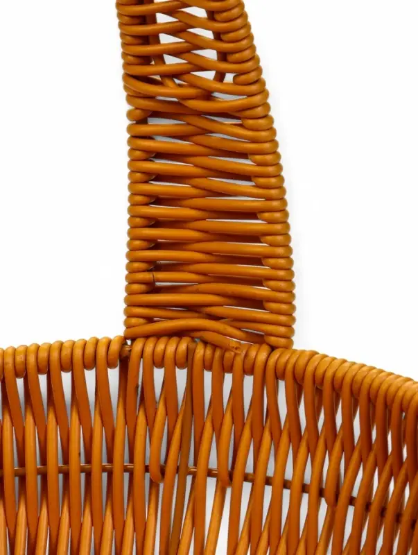 Корзина пластик 34 х 26 х 14 см, ручка 20 см металл карскас коричневый Корзина пластик 34 х 26 х 14 см, ручка 20 см металл карскас коричневый