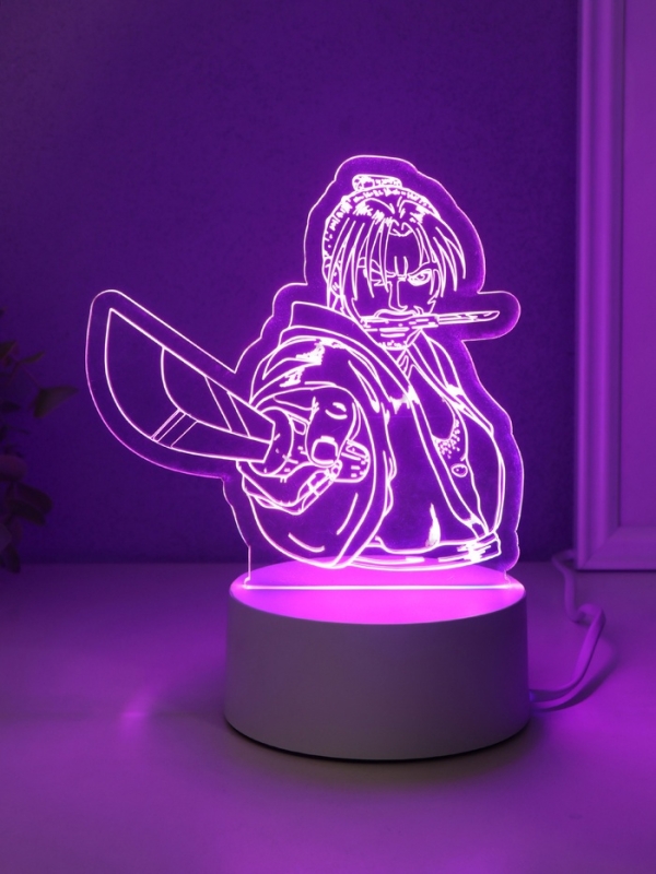 Светильник Светильник "Аниме. Воин" LED RGB от сети RISALUX 9,5х14,9х16 см