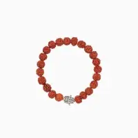 Браслет "Хамса" рудракша, длина 18 см