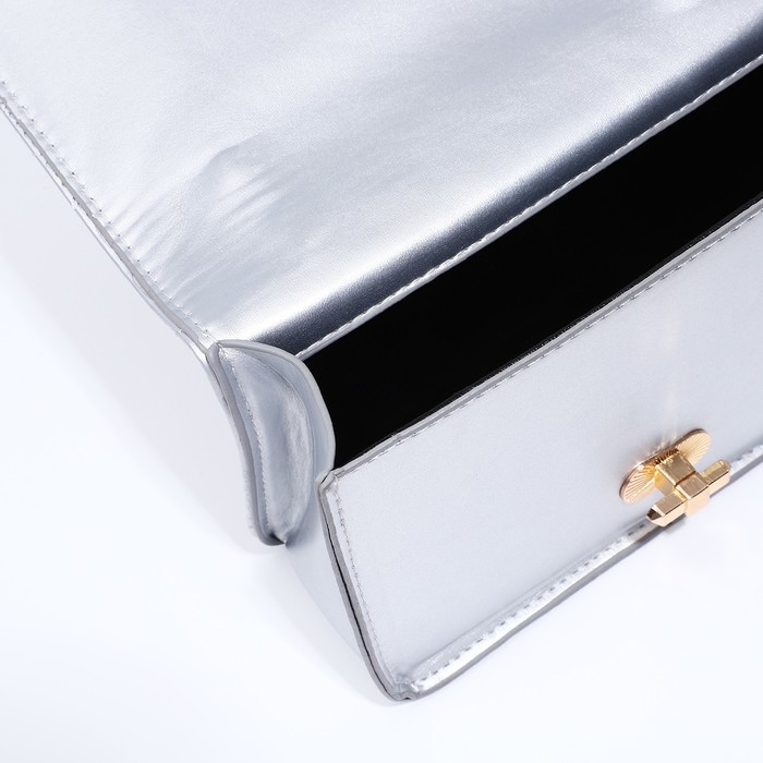 Сумка-мессенджер на молнии, цвет серебряный Сумка-мессенджер на молнии, цвет серебряный