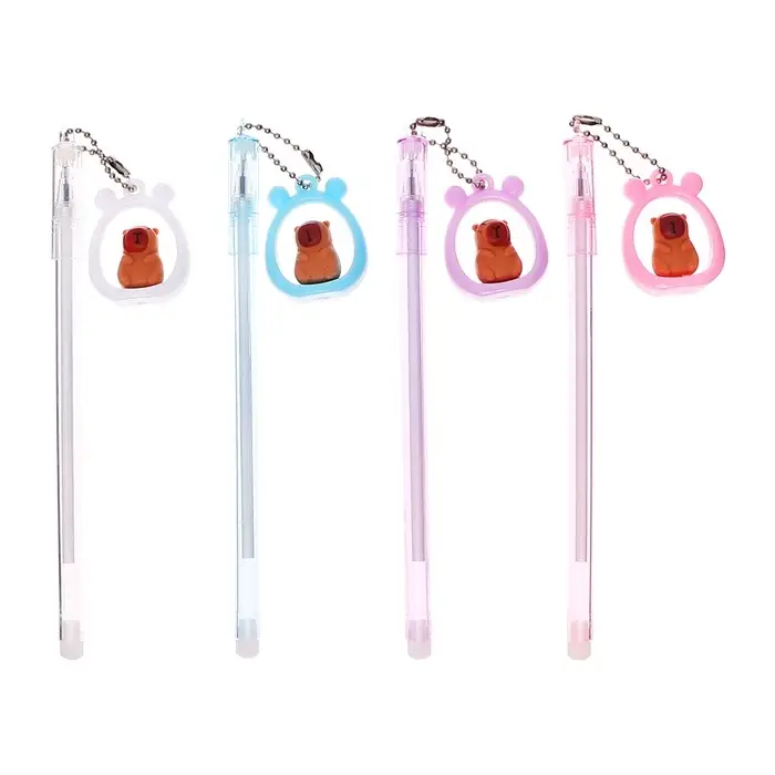 Ручка-прикол Calligrata &laquo;Капибара&raquo;, разные стержня, гелевая, МИКС