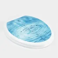 Сиденье для унитаза &laquo;Декор. Капли&raquo;, 44.5&times;37.5 см, с крышкой, белое