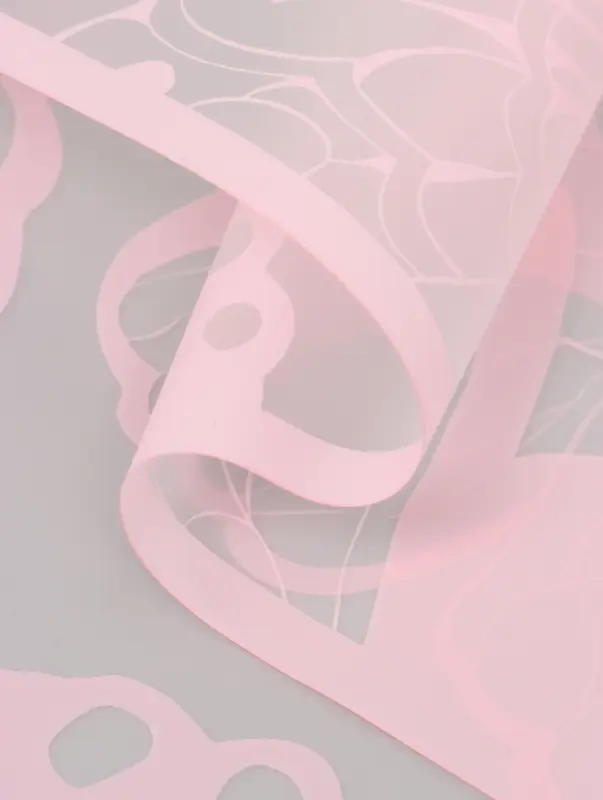 Пленка флористическая для цветов &laquo;Бабочки&raquo;, розовая, 57&times;57 см