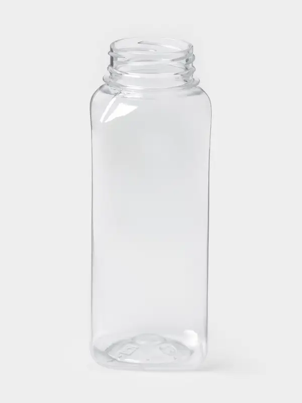 Бутылка ПЭТ 300 мл, горло 0,38 см, квадратная, цвет прозрачный Бутылка ПЭТ 300 мл, горло 0,38 см, квадратная, цвет прозрачный