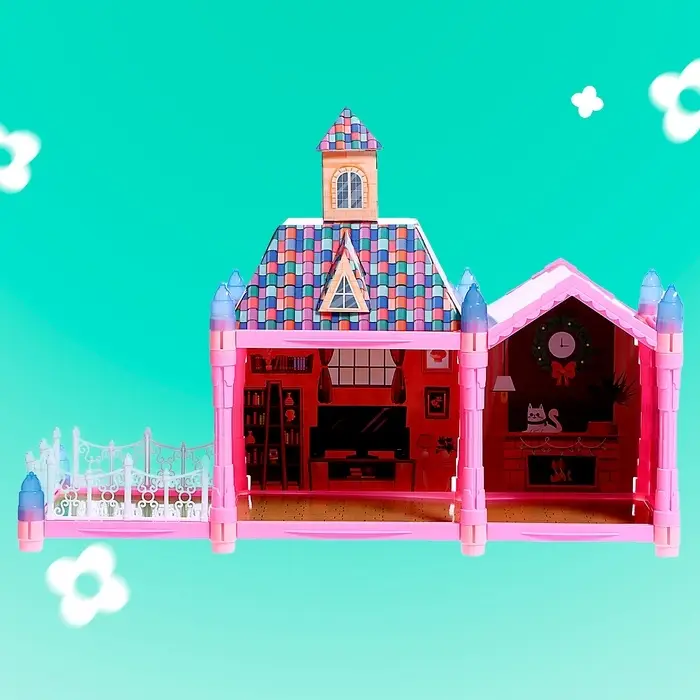 Кукольный домик &laquo;Сказочная жизнь&raquo; с куклой, питомцем и аксессуарами, свет, 19 см