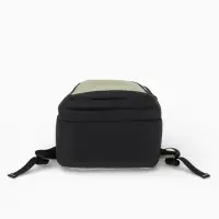 Рюкзак, 27*14*38,5 см, 2 отд 3н/карм, Комби, Водонепрон. дно, зеленый/черн