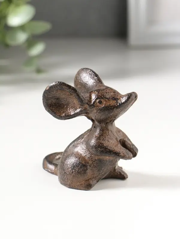 Сувенир чугун "Маленькая мышка" 7х5х6,5 см