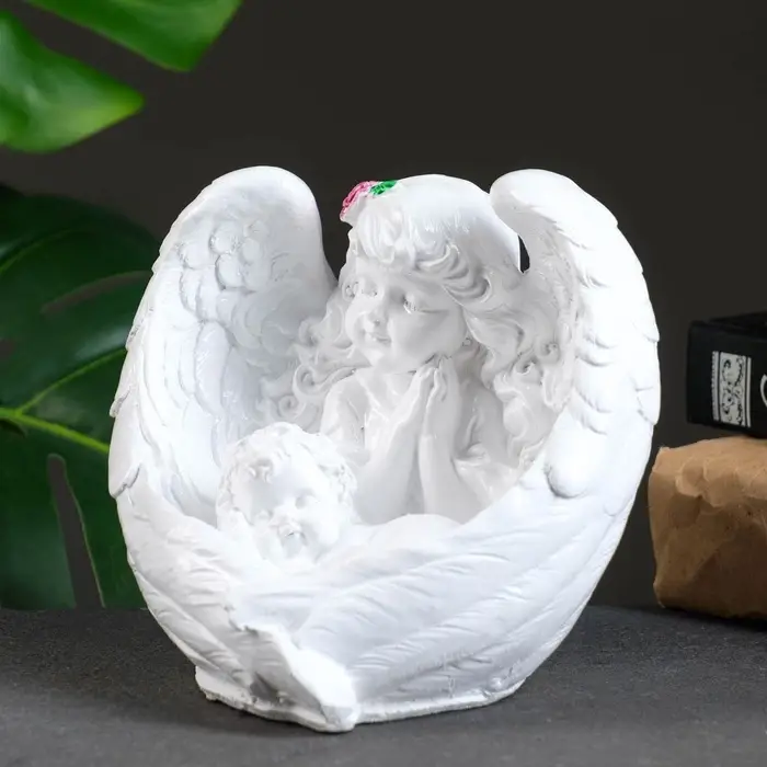 Фигурка гипс &laquo;Ангел мать и дитя&raquo;, 13&times;13 см