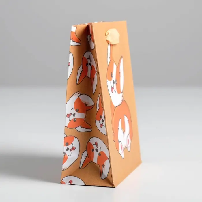 Пакет подарочный крафтовый, упаковка, «Пёсик», S 12 х 15 х 5.5 см Пакет подарочный крафтовый, упаковка, «Пёсик», S 12 х 15 х 5.5 см