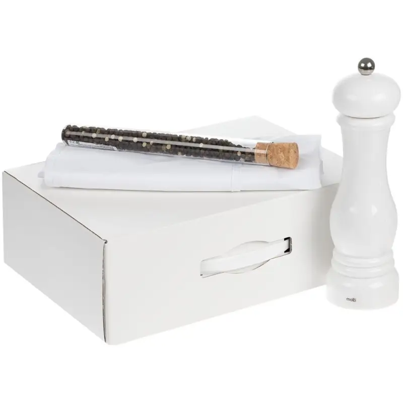 Набор Gambit с мельницей и фартуком, белый Набор Gambit с мельницей и фартуком, белый