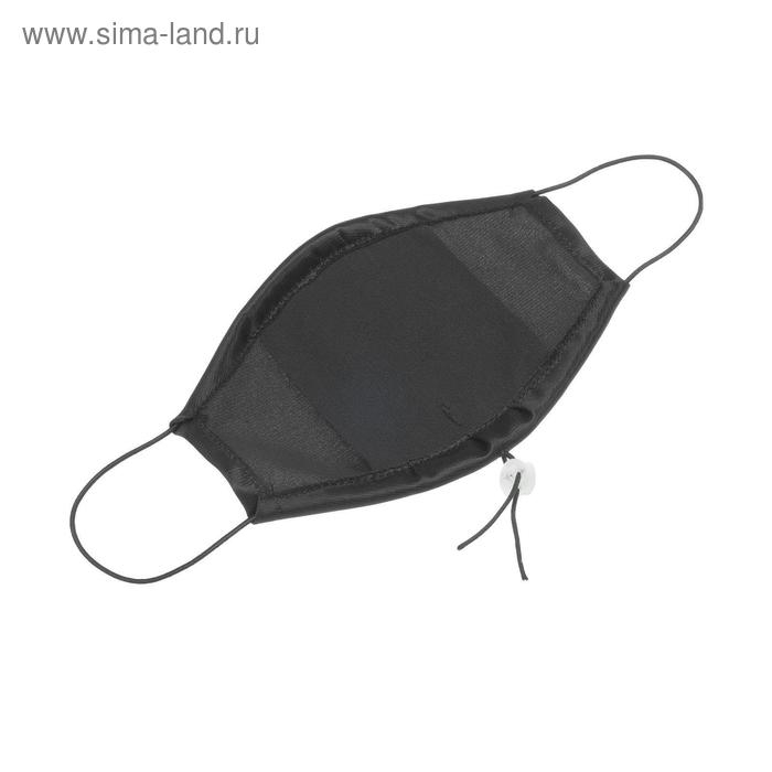 Маска тканевая, многоразовая, регулируемая, фасовка 2 шт, чёрная Маска тканевая, многоразовая, регулируемая, фасовка 2 шт, чёрная
