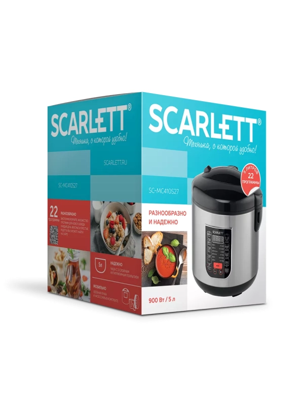 Мультиварка с чашей 5 л, 22 программы SC-MC410S27 Мультиварка с чашей 5 л, 22 программы SC-MC410S27