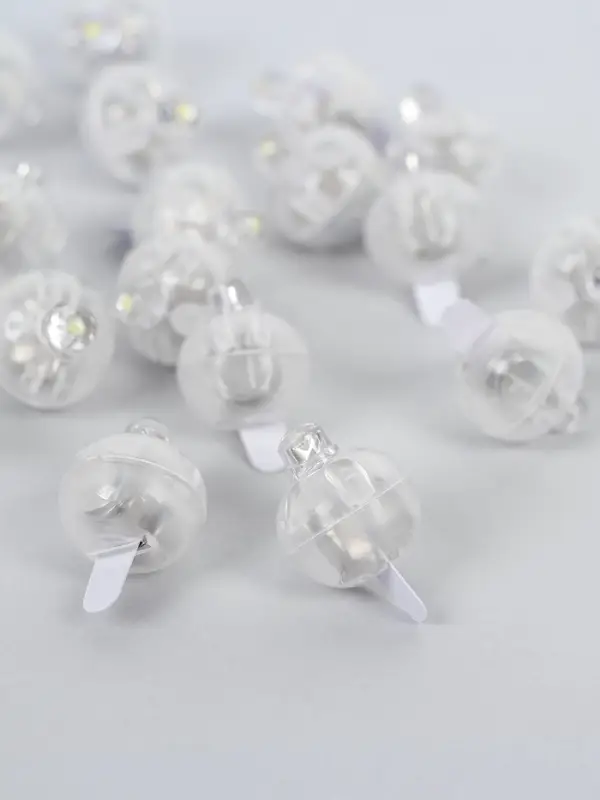 Светодиод для шара, круглый, цвет белый, пластик, набор 20 шт