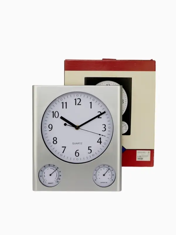 Часы настенные классические &laquo;Верность&raquo;, плавный ход, термометр, гигрометр, 29.5&times;25 см, d=20 см, от батарейки 1&times;АА