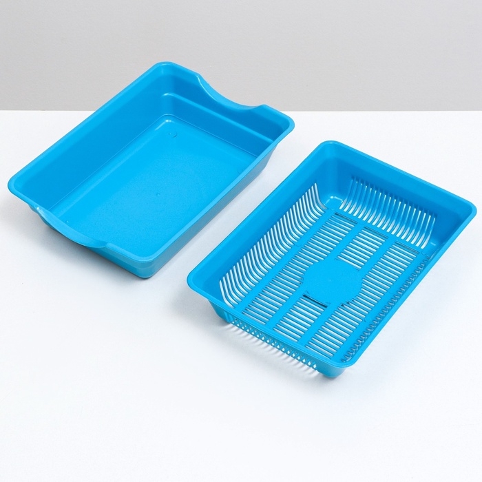 Туалет глубокий с сеткой 36 х 25 х 9 см, голубой Туалет глубокий с сеткой 36 х 25 х 9 см, голубой