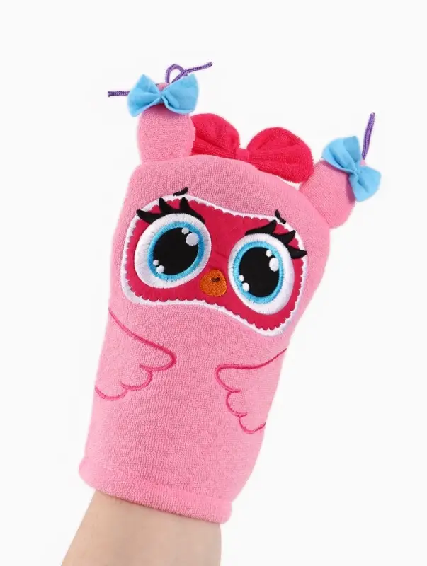 Мочалка детская для купания &laquo;Совушка Соня&raquo;, варежка, из махры, ЦЫП-ЦЫП