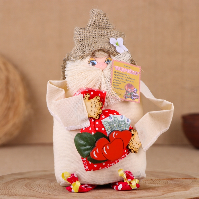 Оберег-домовой Оберег-домовой "Андрейка с мешком", 19х15х15 см, микс