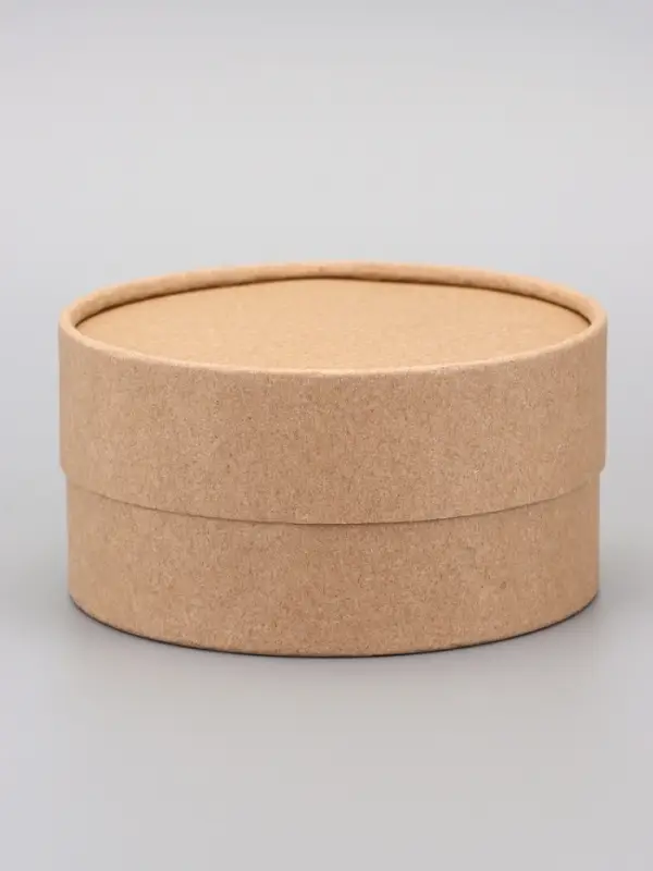 Коробка круглая подарочная, завальцованная крафт, 12&times;6 см