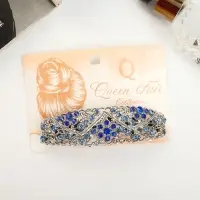 Заколка - автомат для волос QF &laquo;Сара&raquo;, фиалки, 8.5 см