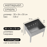 Мангал Maclay «Мини», без шампуров, 30х24х30 см