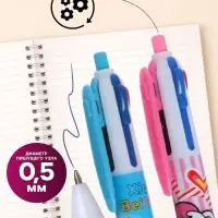 Ручка шариковая Calligrata, автоматическая, 4-цветная, корпус с рисунком, МИКС