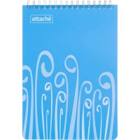 Блокнот А5,пласт обл,80л, ATTACHE FANTASY,голуб