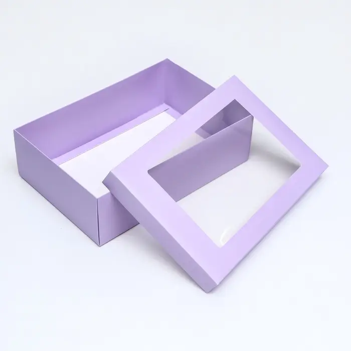Коробка подарочная складная, упаковка, &laquo;Лавандовая&raquo;, с окном 30&times;20&times;9 см