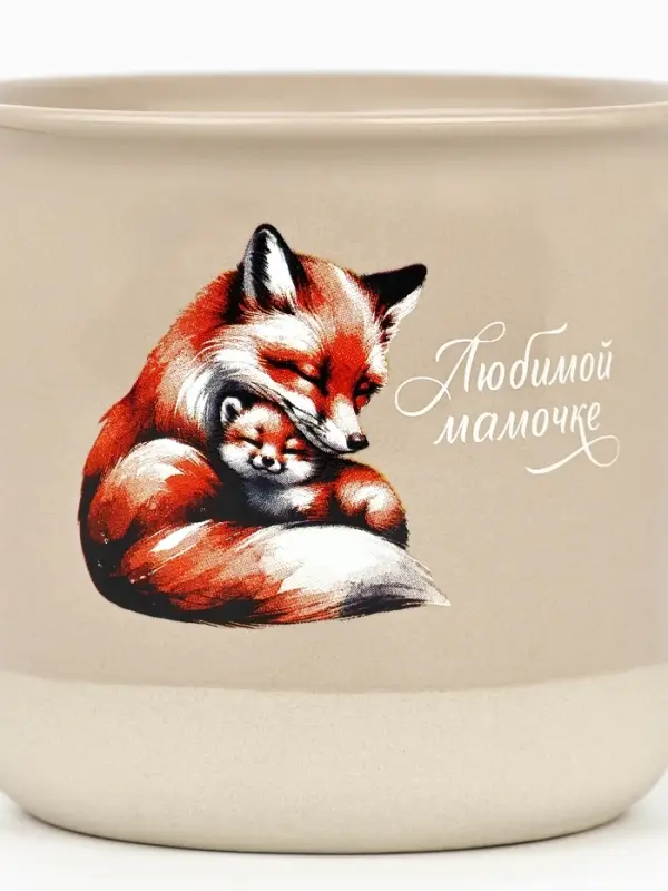 Кружка чайная керамическая &laquo;Любимой мамочке&raquo;, 400 мл, ручная работа