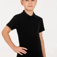 Рубашка поло детская Virma Kids, черная, 10 лет