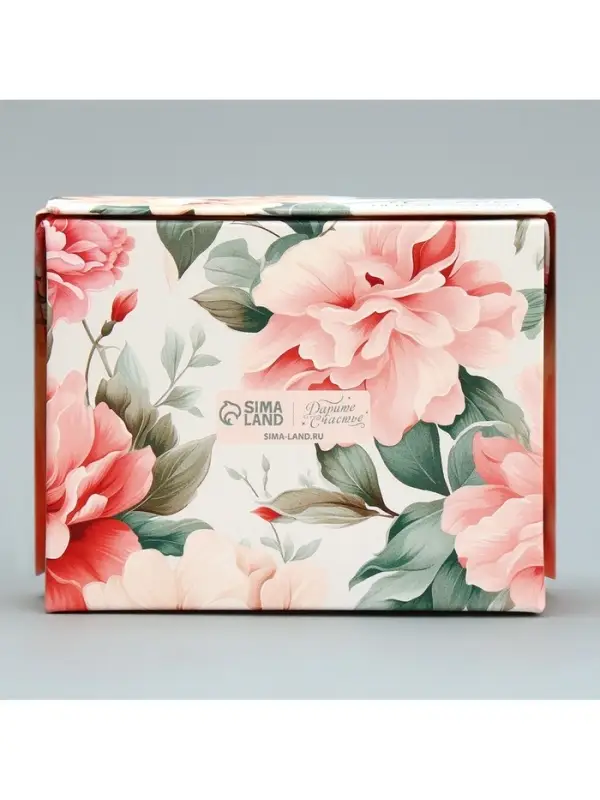 Кондитерская упаковка, коробка с ламинацией &laquo;Цветочный&raquo;, 10&times;8&times;3.5 см