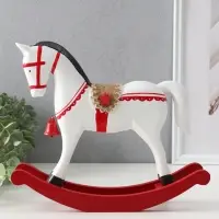 Фигура дерево «Лошадка-качалка», белая с красным декором, 26.5×6.5×22.5 см Фигура дерево «Лошадка-качалка», белая с красным декором, 26.5×6.5×22.5 см