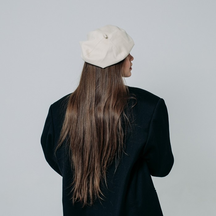 Берет, песочный, р-р 56 см