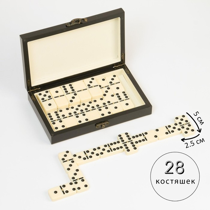 Домино настольная игра  Домино настольная игра "Лилит", 28 шт, 20.5 х 12.5 см, костяшка 5 х 2.5 см