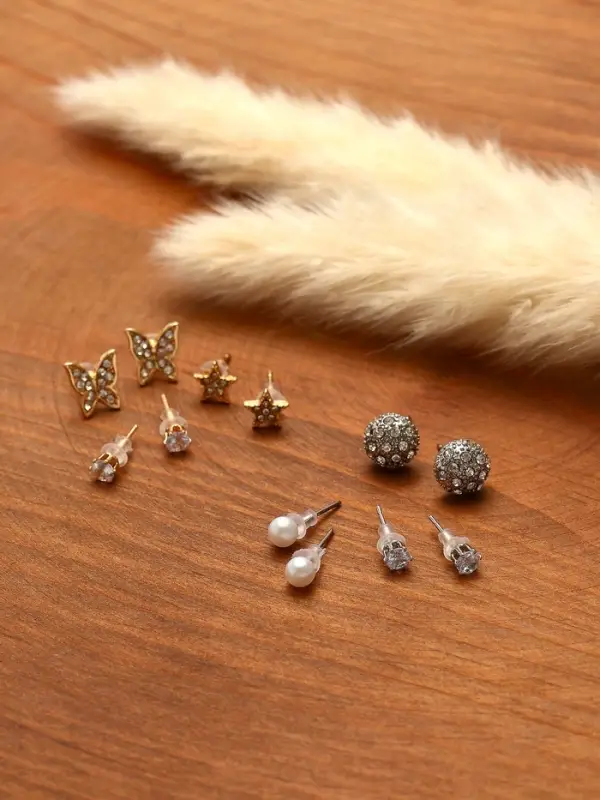 Серьги пусеты &laquo;Ассорти&raquo;, форма МИКС, цвет МИКС