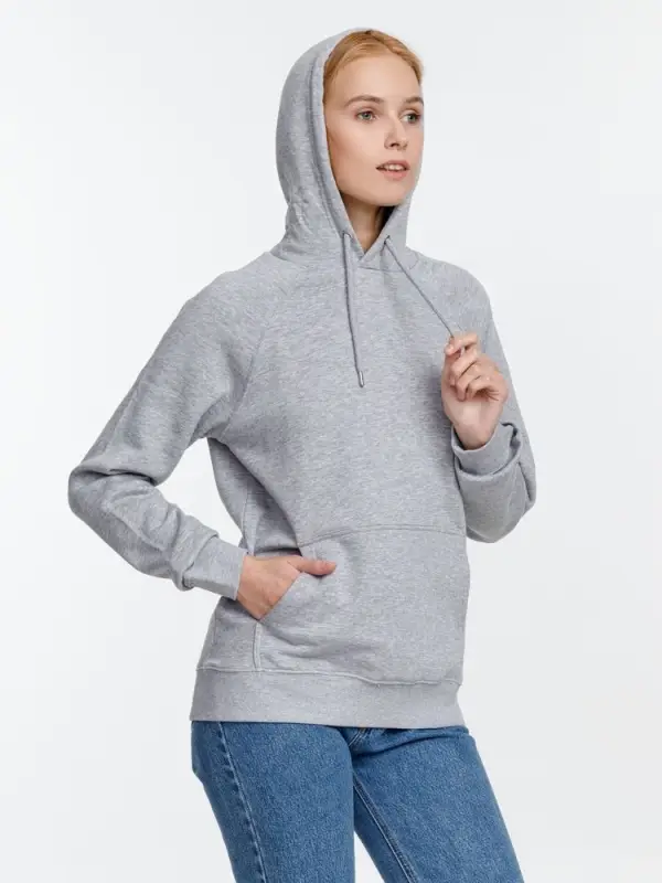 Толстовка унисекс Stellar, серый меланж, размер XS Толстовка унисекс Stellar, серый меланж, размер XS