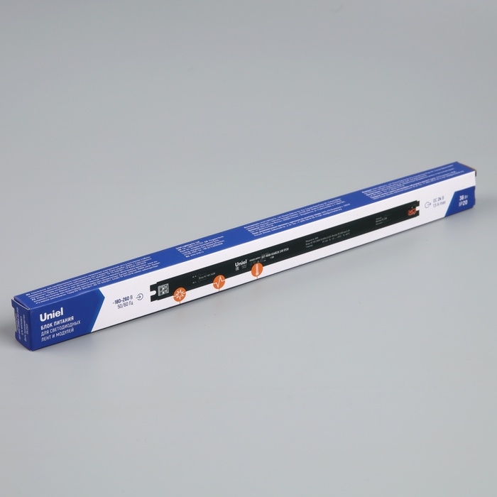 Ультратонкий блок питания для светодиодных лент и модулей Uniel PRO, 36 Вт, 24 В, IP20 Ультратонкий блок питания для светодиодных лент и модулей Uniel PRO, 36 Вт, 24 В, IP20