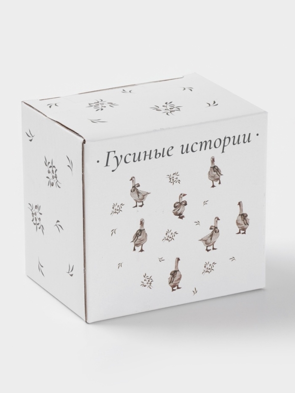 Кружка Доляна "Гуси" цвет белый  330 мл