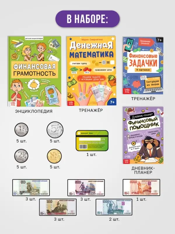 Подарочный набор &laquo;Финансовая грамотность&raquo;, 4 книги