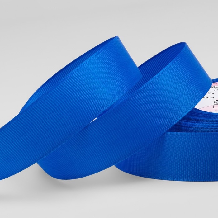 Лента репсовая, 25 мм, 23 ± 1 м, цвет синий №40 Лента репсовая, 25 мм, 23 ± 1 м, цвет синий №40