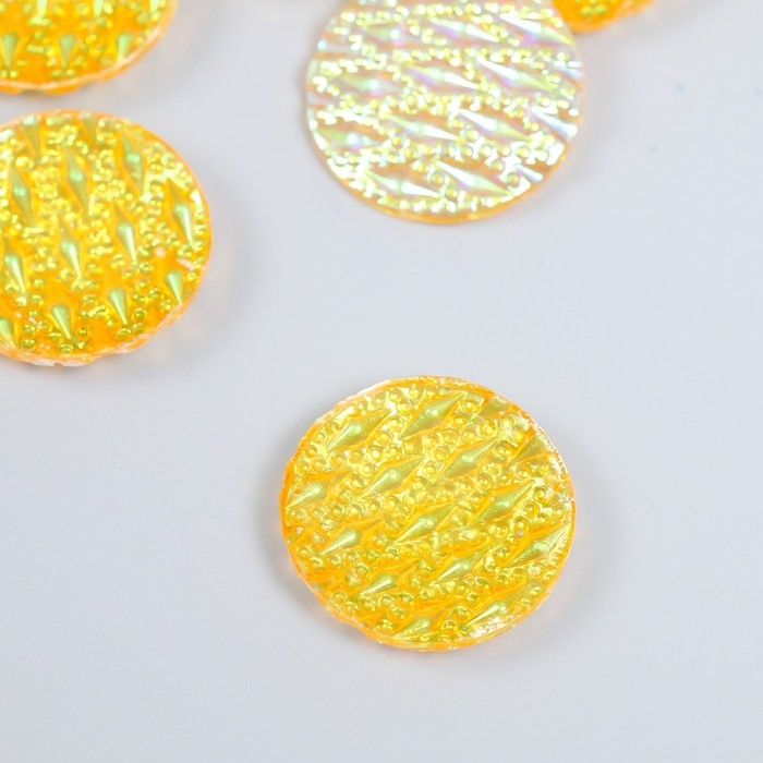 Декор для творчества пластик Декор для творчества пластик "Дождь" голография оранж набор 6 шт 2,5х2,5 см