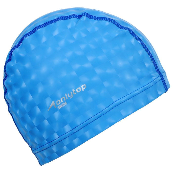 Шапочка для плавания взрослая ONLYTOP, тканевая, обхват 54-60 см