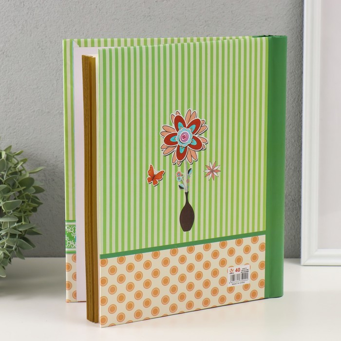 Фотоальбом магнитный 20 листов Фотоальбом магнитный 20 листов"Ромашка объемная" МИКС 29х24,5х2,5 см