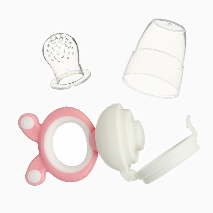 Ниблер с силиконовой сеточкой, вращ.поршень, цвет розовый Ниблер с силиконовой сеточкой, вращ.поршень, цвет розовый